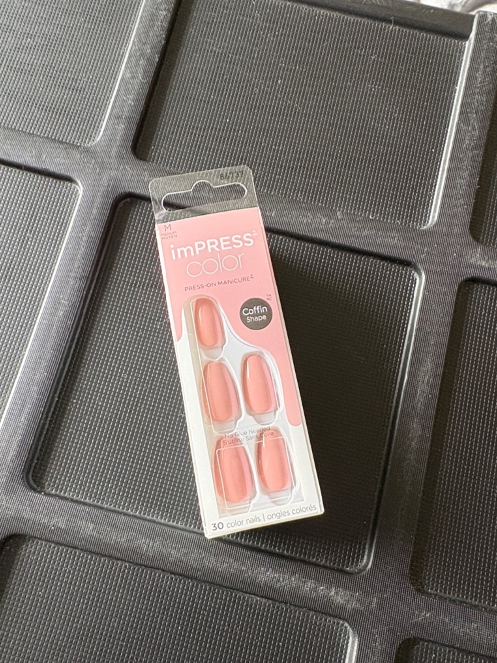 NWT imPRESS Color Press-On Manicure in Soft Pink Coffin Nails length M